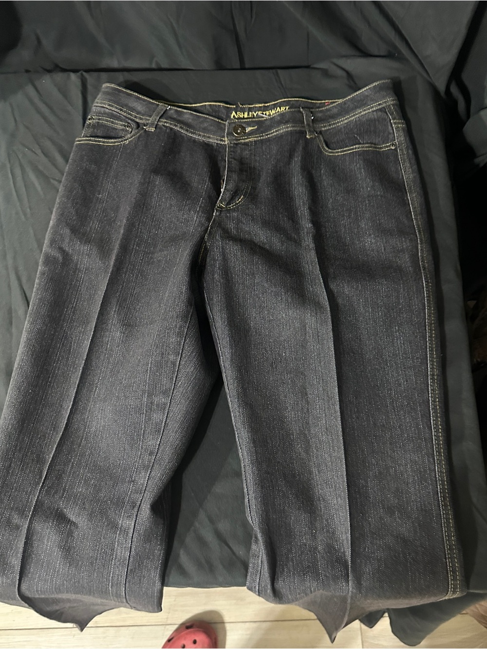 Ashley Stewart Women's Dark Wash Straight Jeans-size 16-#627